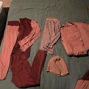 Lot of dusty pink Burton under layers